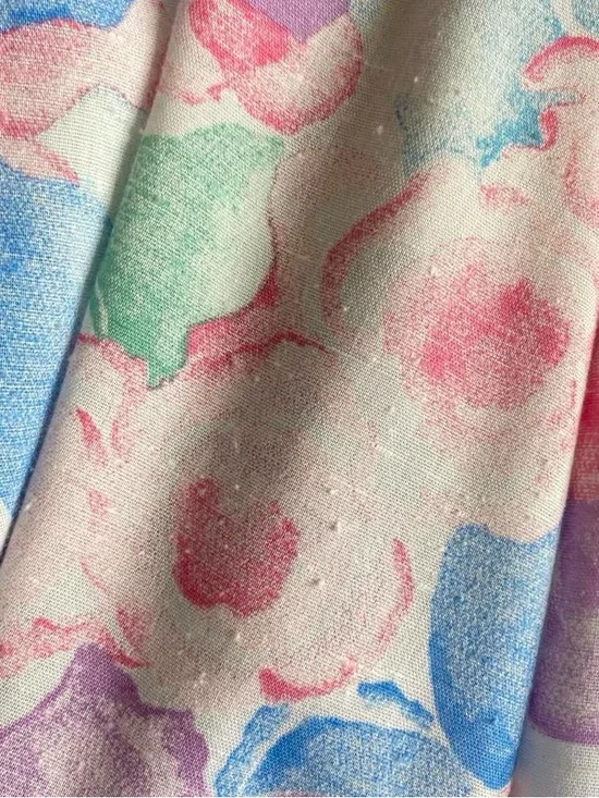 Vintage 80s watercolor floral classic spring dress - Picture 4 of 6